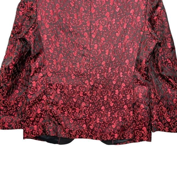 Coofandy Men's Size Medium Black & Red Tuxedo Jacket‎ - Picture 8 of 11
